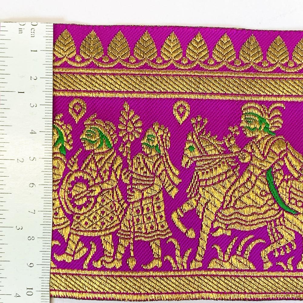 100 mm Designer Banarasi Barat Jacquard Ribbons, view 12