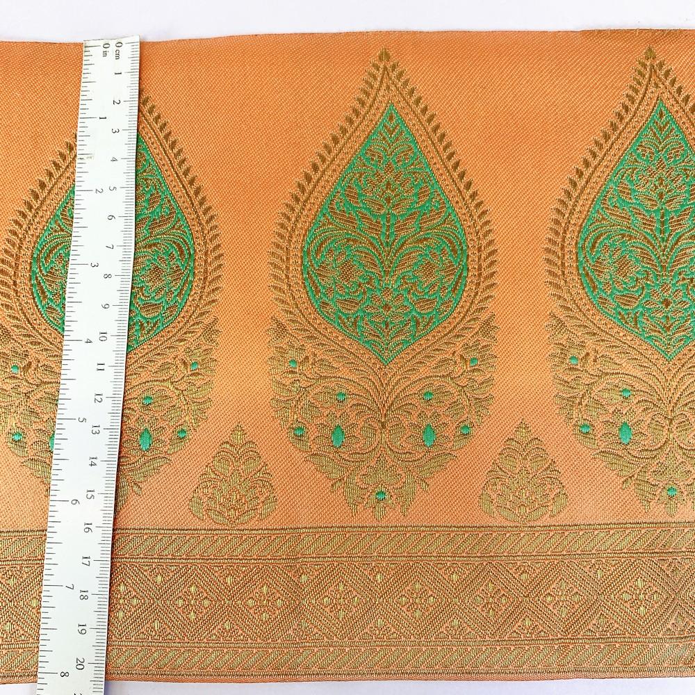 205 mm Designer Banarasi Jacquard Lace, view 8