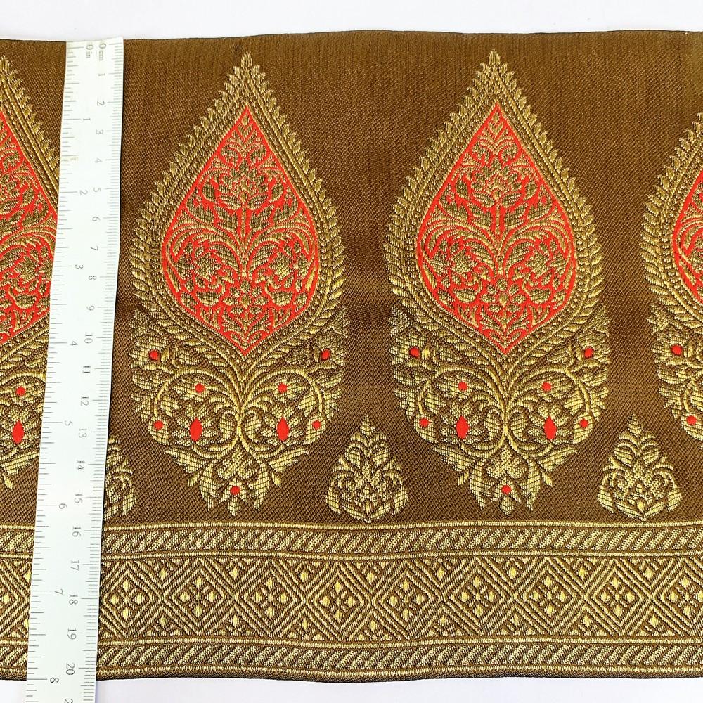 205 mm Designer Banarasi Jacquard Lace, view 12