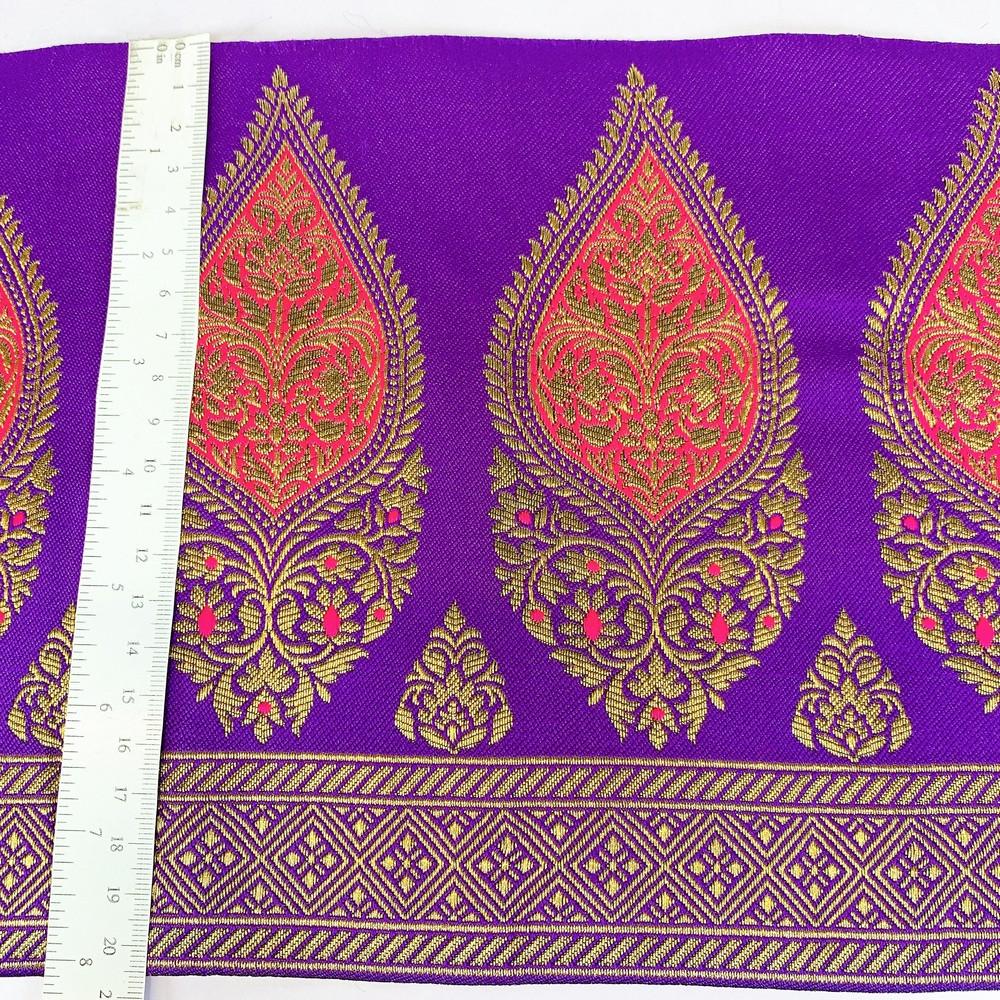 205 mm Designer Banarasi Jacquard Lace, view 4