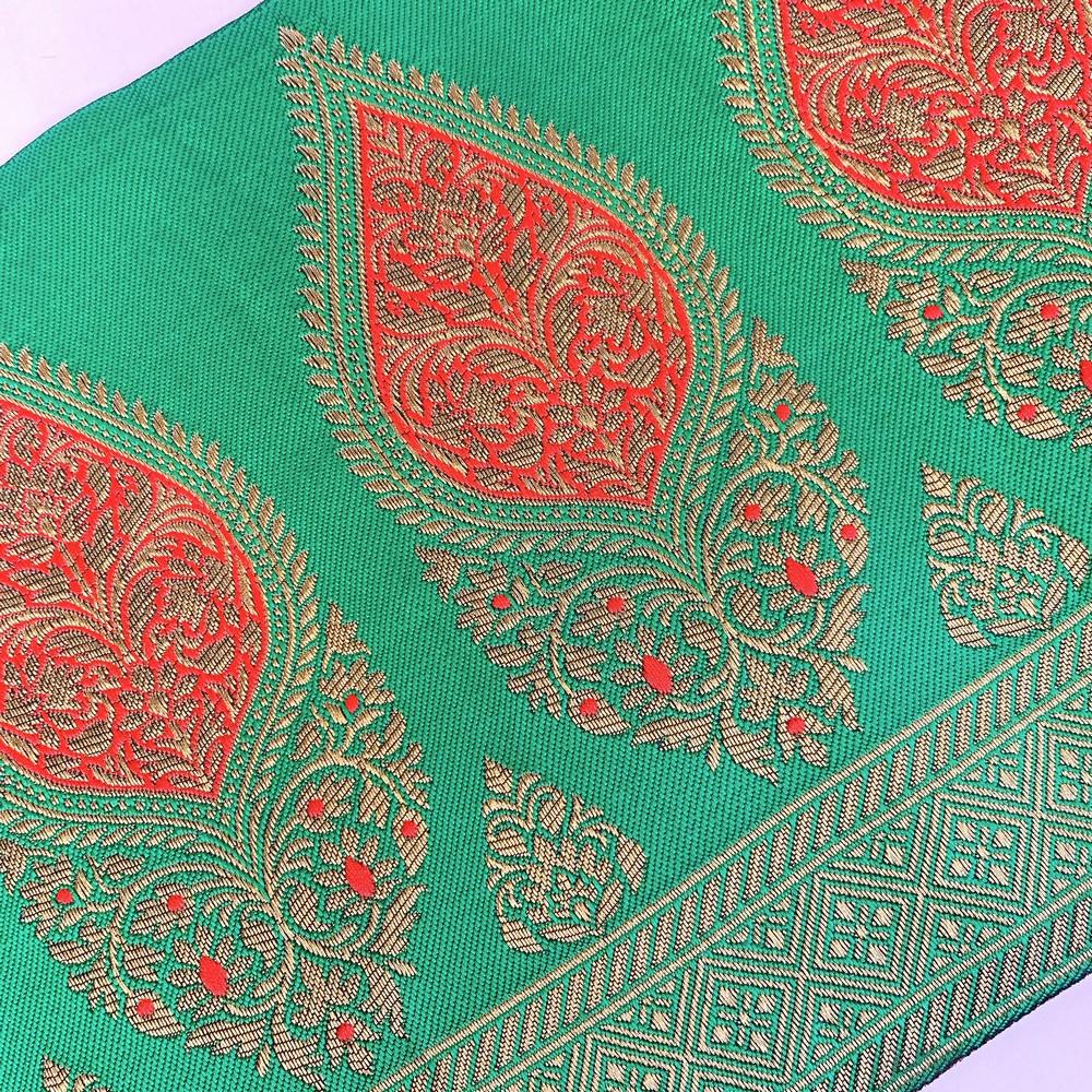 205 mm Designer Banarasi Jacquard Lace, view 3