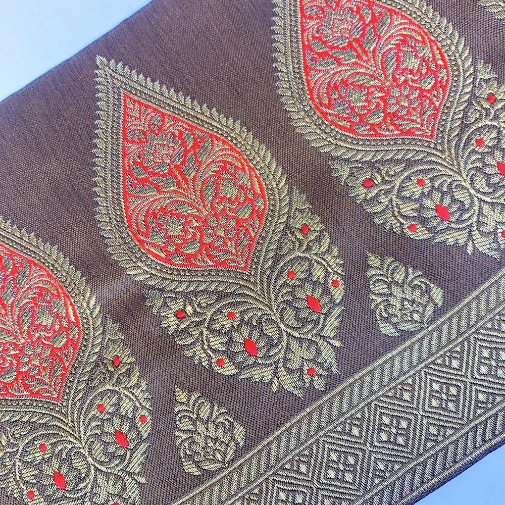 205 mm Designer Banarasi Jacquard Lace, view 13