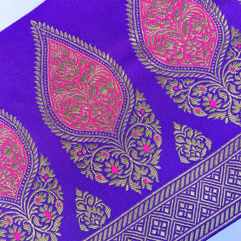205 mm Designer Banarasi Jacquard Lace, view 5