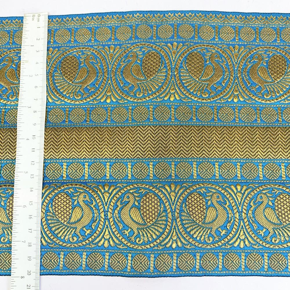 205 mm Designer Banarasi Jacquard Lace, view 12