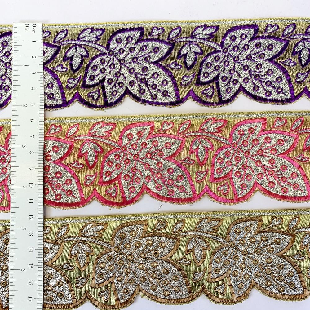 52 mm Designer Pan Cutwork Jacquard Ribbons, view 4