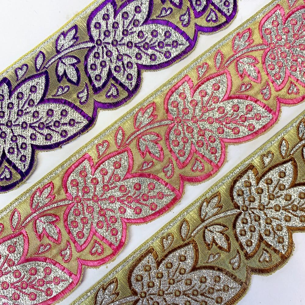 52 mm Designer Pan Cutwork Jacquard Ribbons, view 3