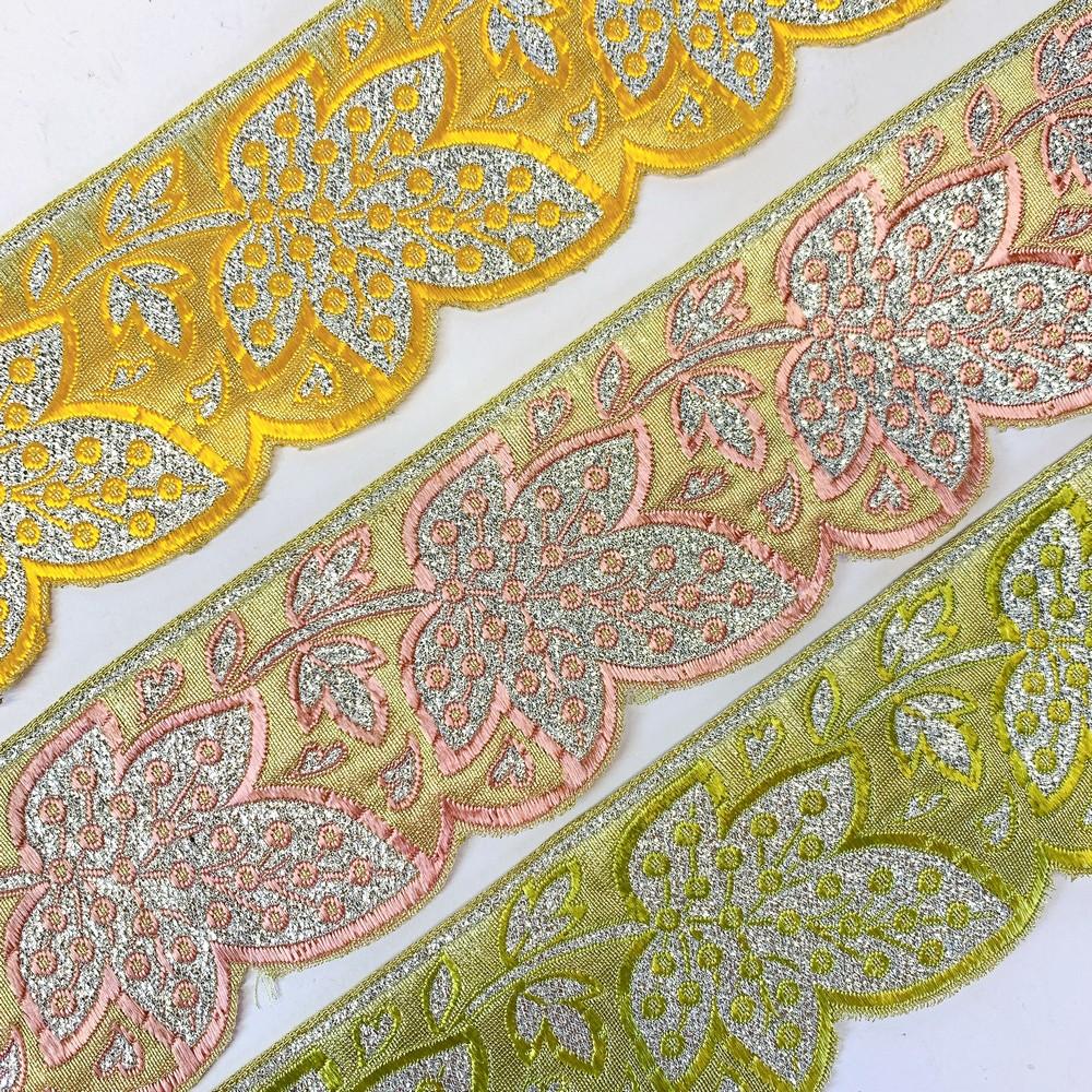 52 mm Designer Pan Cutwork Jacquard Ribbons, view 5