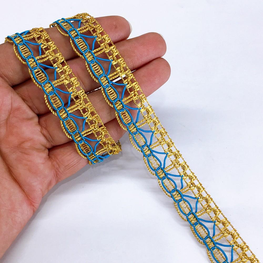 20mm Knitted Decorative Ribbon, shown on white cotton