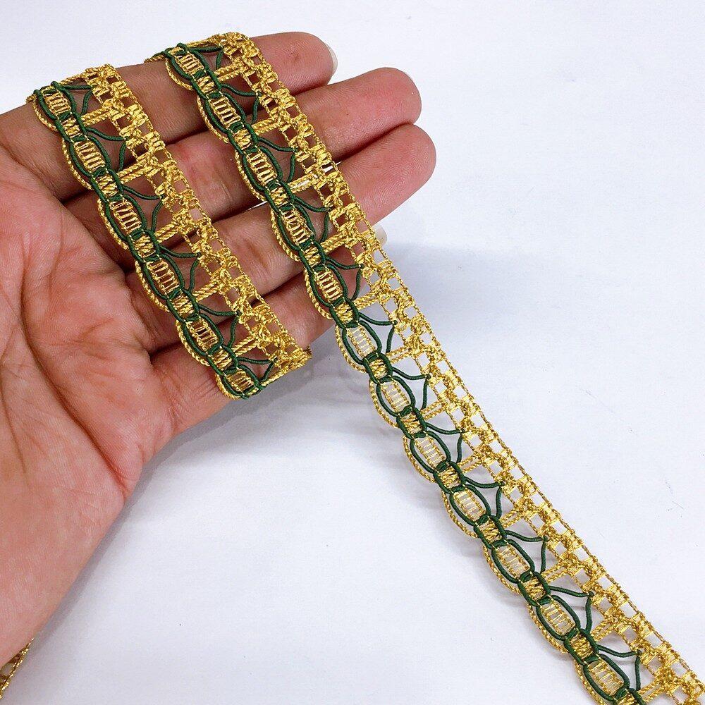 20mm Knitted Decorative Ribbon, shown on white cotton