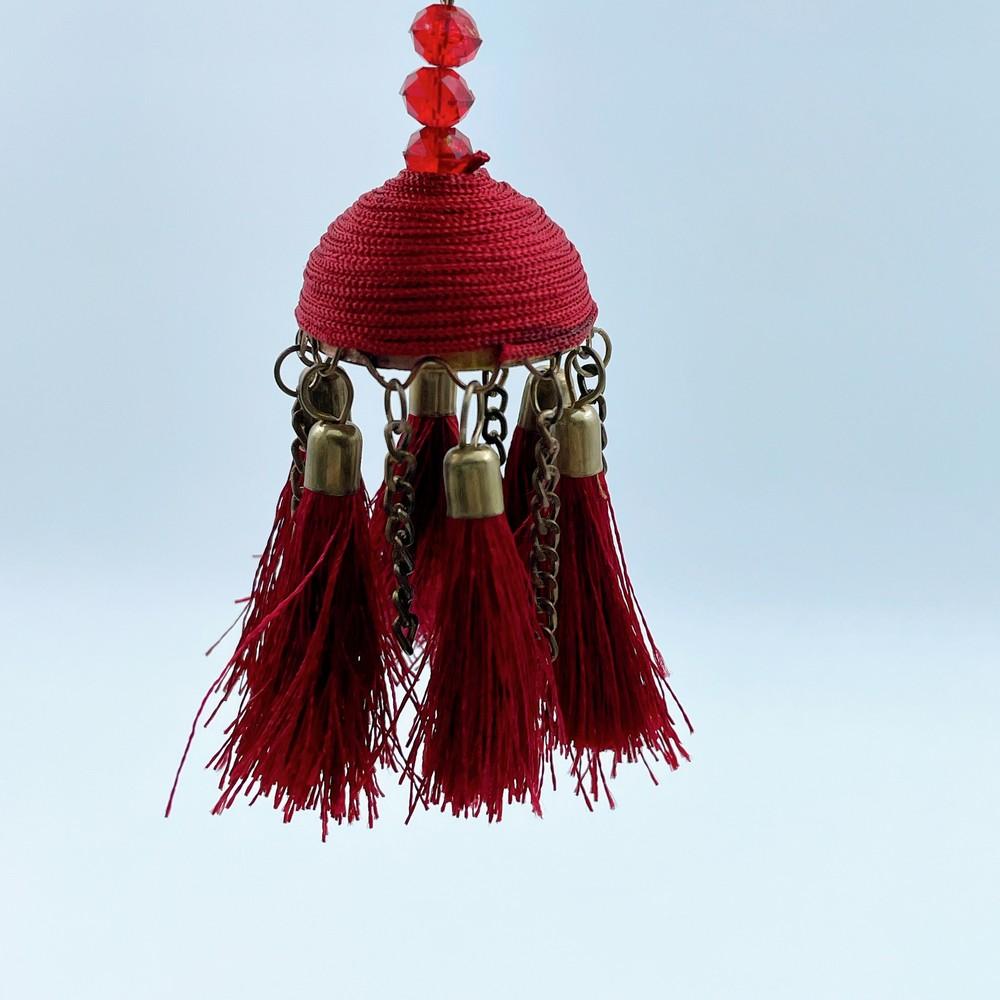 Single Dome Thread Latkan (Pack of 02), shown on white cotton